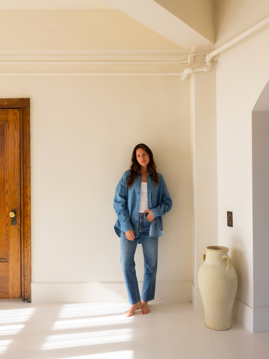 How to style a chambray shirt with jeans