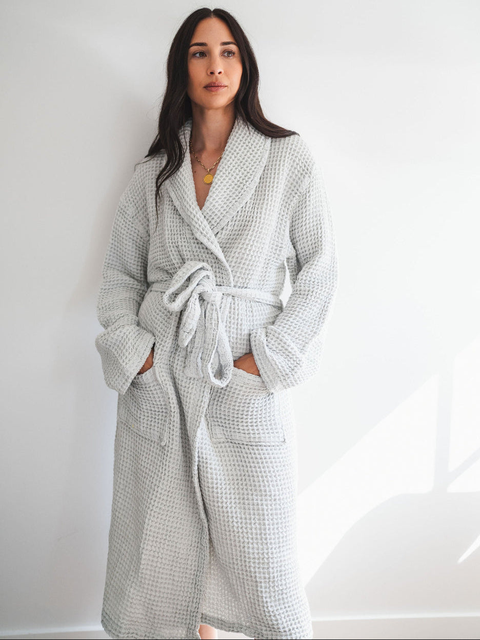 Chocolate Brown & Pearl Grey Robe (FINAL SALE)