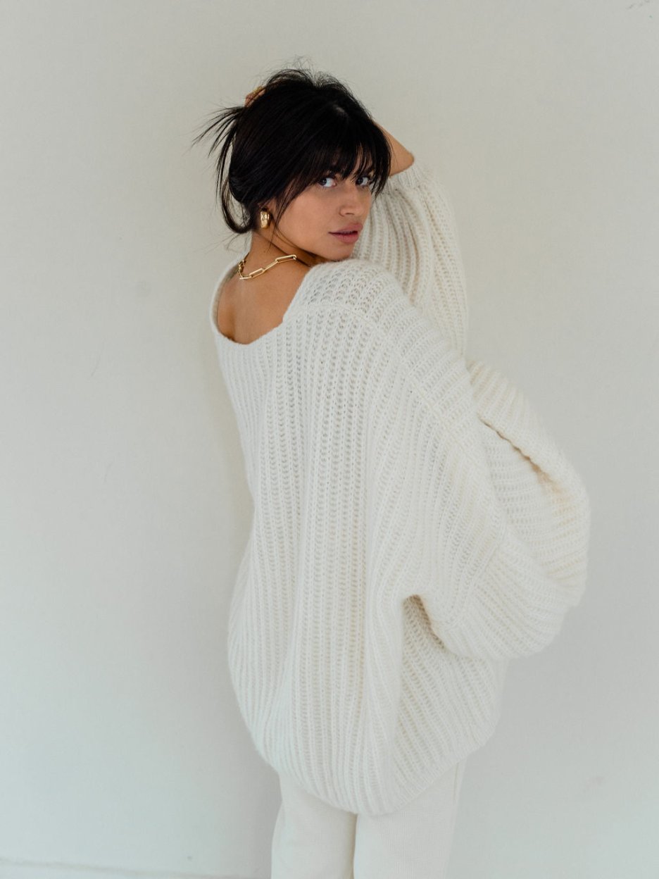 Cozy fashion wrap sweater