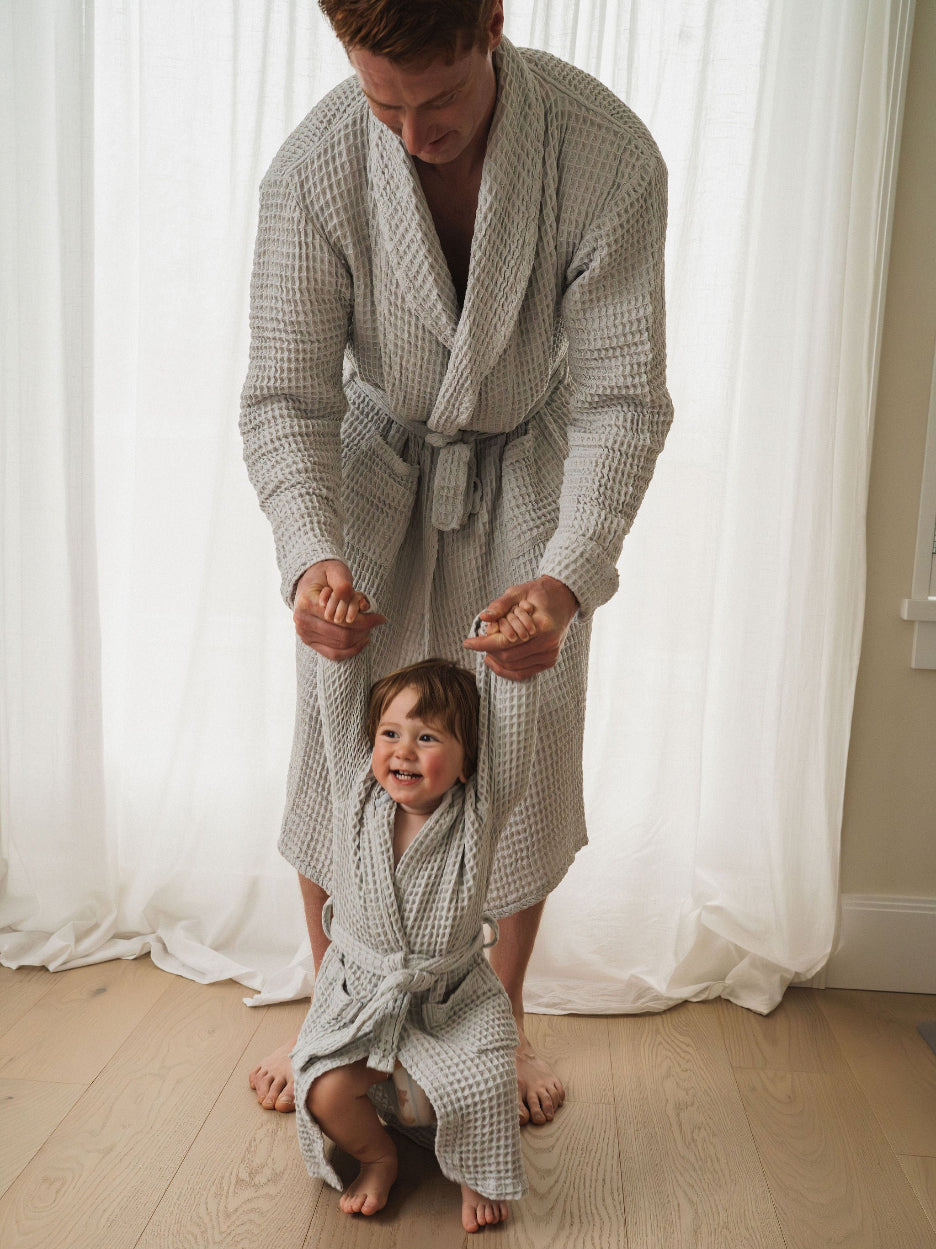 Chocolate Brown & Pearl Grey Robe (FINAL SALE)